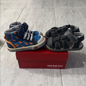 Bundle See Kai Run toddler boy sneakers and sandals size 6